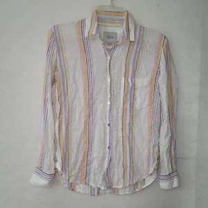 Rails Shirt Womens XXS Charli Merida Stripe Lightweight Linen Beach Button Up - Picture 1 of 14