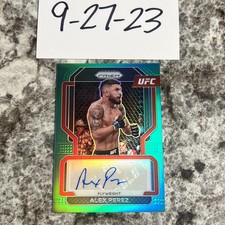 2022 Panini Prizm UFC Signatures Green Prizm Alex Perez #SG-APZ Auto