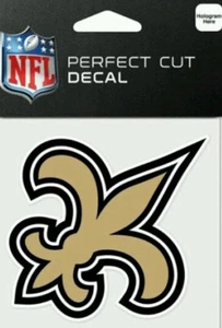 New Orleans Saints Logo 4x4 Perfect Cut Car Decal See Description  - Picture 1 of 1