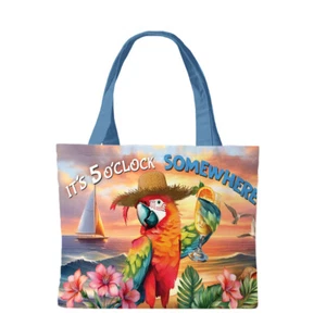 Bolso de mano de lona Briarwood Lane Sunset Parrot - Imagen 1 de 3