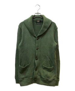 RRL RALPH LAUREN SHAWL COLLAR CARDIGAN MEN GREEN MATERIAL COTTON SIZE XS USED - Picture 1 of 6