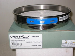 NIB VWR US Standard Testing Sieve NO 50 Stainless Steel 8" Half Height Loc T - Picture 1 of 1