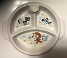 VINTAGE CHILD'S DIVIDED PLASTIC FOOD PLATE With WATER WARMER~ SHIPS FREE