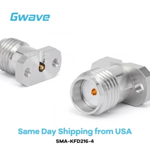 SMA Buchse Lötfrei Leiterplattenstecker mit 2 Loch Flansch für CPW/Microstrip, 26,5G - Bild 1 von 9