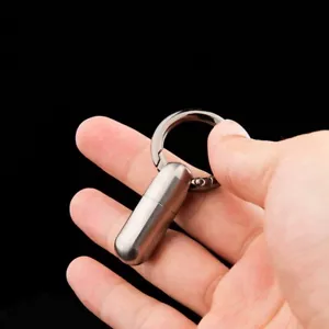 Estuche organizador de titanio con soporte para pastillas contenedor impermeable EDC llavero portátil - Imagen 1 de 6