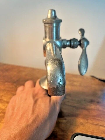 Vintage Antique Water Faucet with Plumbing fixture Spring shut Valve Cover