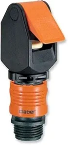 Claber 8583 Koala Innen Wasserhahn Adapter auf 5/8" Gartenschlauch schwarz/orange - Bild 1 von 4