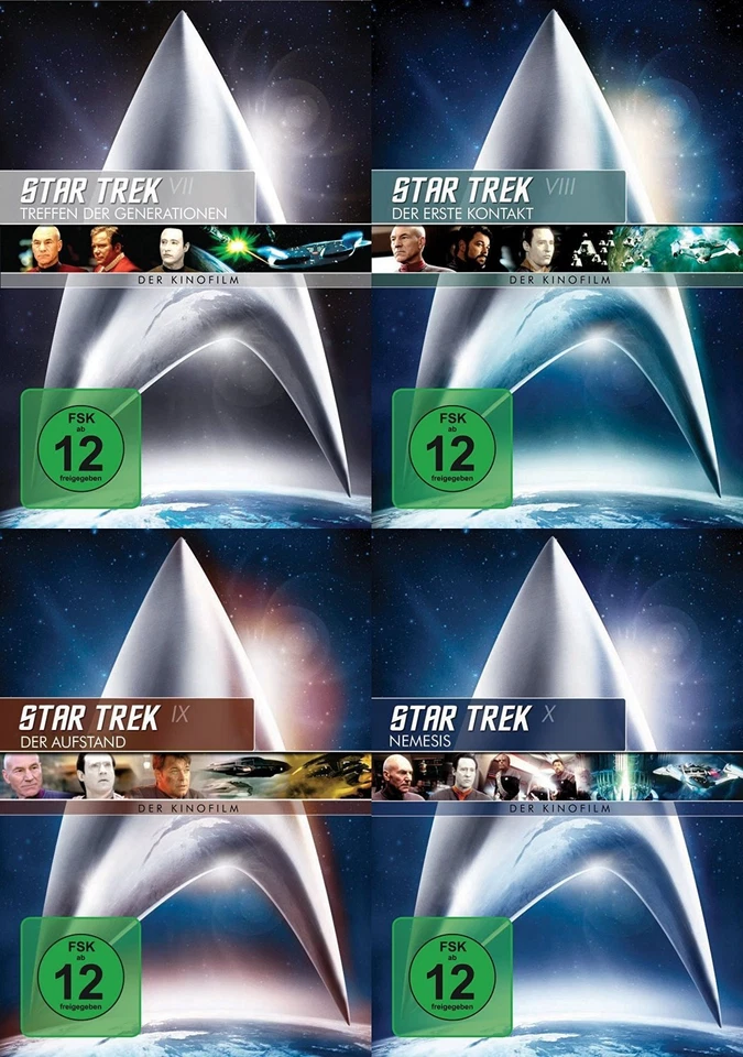 Star Trek Spaceship Enterprise Movie Collection Captain Picard 4 DVD Edition - Image 1 of 1