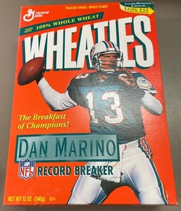 Wheaties NFL Record Breaker Dan Marino Collectible Cereal Box 1996 - Picture 1 of 2