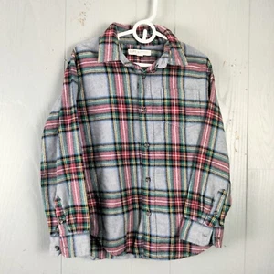 Hope & Henry Organic Cotton Flannel Shirt Boys Medium Plaid GOTS Certified Soft - Picture 1 of 9
