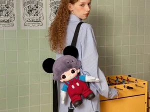 Authentic POPMART Dimoo x Disney Mickey Plush bag Japan NEW FS - Picture 1 of 11