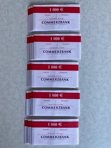 25x 10 EURO Banderolen für 100 Banknoten EUR Geldscheinbanderolen NEU Geldbündel - Bild 1 von 2