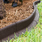 No Dig Landscape Lawn Garden Border Edging 3'' x 48'' Brown Flexible Rubber 6 Pack