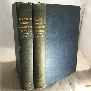 1835 The Works of Hannah More - 1st American Edition - Two Volumes  - Picture 1 of 8