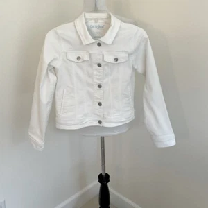 Girls Cat & Jack Classic White Denim Jacket - Picture 1 of 6