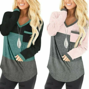 Womens Baggy Tunic Long Sleeve Tops Sweatshirt  Loose Casual T Shirt Blouse Tee - Picture 1 of 11