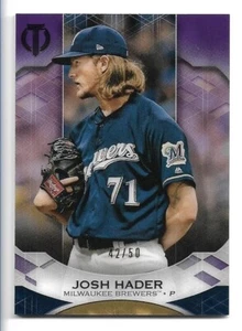 Josh Hader 2019 Topps Tribute Purple #17 #42/50 - Milwaukee Brewers - Picture 1 of 2