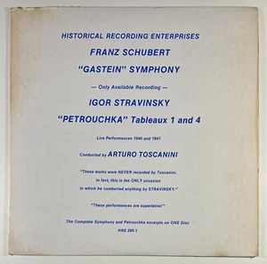Schubert "Gastein" Stravinsky "Petrouchka" Arturo Toscanini LP 33 rpm HRE 285-1 - Picture 1 of 4