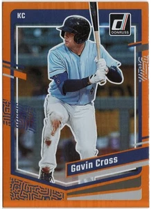2023 Donruss #102 Gavin Cross Orange Holofoil Parallel - Kansas City Royals - Picture 1 of 2
