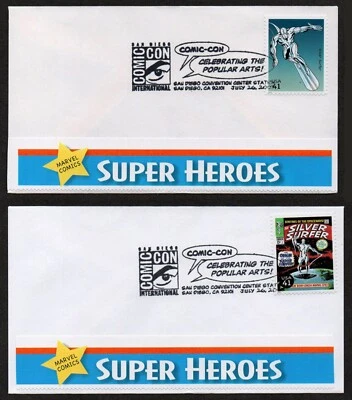 EE. UU., SCOTT #4159-F & 4159-P, JUEGO NO OFICIAL CUBIERTAS FDC SUPERHÉROES SILVER SURFER Foto 1 de 3