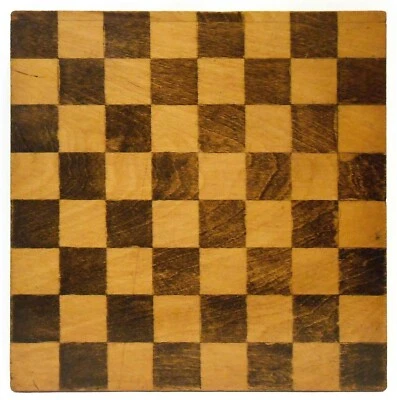 EARLY 20TH C VINT AMERICAN FOLK ART SIGNED STAINED/LACQUERED PINE GAMEBOARD - Image 1 of 4