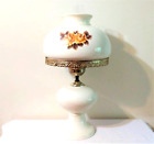Lampe de style vintage ivoire blanc céramique et or florale Autant en emporte le vent avec G
