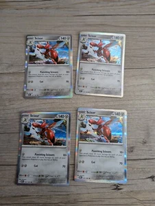 Tarjeta Scizor x4 Holo Pokemon TCG Nintendo 2023 141/197 Obsidian Flames - Imagen 1 de 4