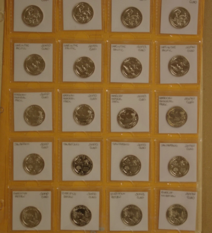 2019 W/P/D/S Quarter Set - 5 W Clad Quarters/5 S Clad Quarters/20 Quarters Total - Image 1 of 4