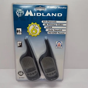 Radio bidireccional Midland vintage 6 millas alcance G-150C2 nueva sellada de fábrica - Imagen 1 de 6