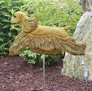 Cocker Spaniel Outdoor Garden Sign Hand Painted Figure Buff - Picture 1 of 1