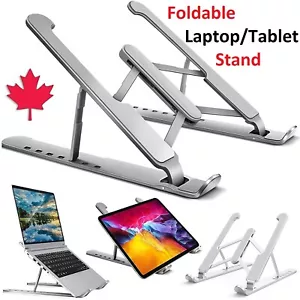 Metal Laptop Stand Adjustable Portable Desk Mount For Laptop Macbook Pro iPad  - Picture 1 of 9