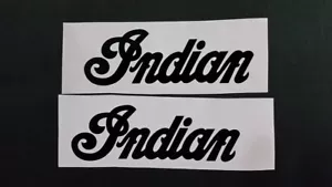 Indian Tank vinyl cut sticker / decal pair, 162mm x 55mm Black. - Picture 1 of 5
