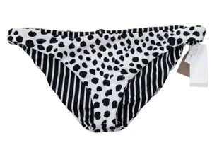  Size XL Swimwear Bikini Bottom Raisins Reversible Lowrider Stripes Dots - Picture 1 of 6