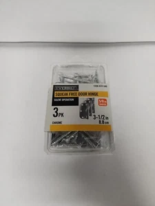 Everbilt Squeak Free Door Hinges 3-1/2 inch 5/8 inch radius CHROME - Picture 1 of 2