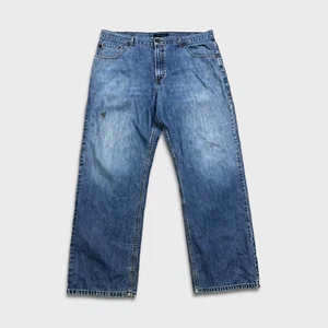 Tommy Hilfiger Jeans Mens 40x32 Blue Wide Fit Medium Wash Baggy Denim Pants - Picture 1 of 10