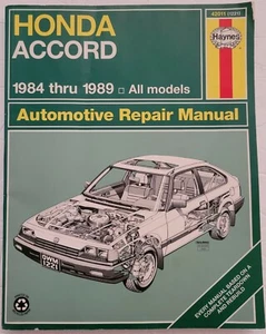 Haynes Honda Accord 1984-1989 manual de reparación 4201 (1221) - Imagen 1 de 5
