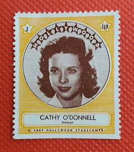 Cathy O'Donnell 1947 Hollywood Screen Movie Stars Stamp Trading Card - Picture 1 of 2