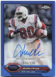 2023 Topps Composite Irving Fryar Cromo Autografi Blu Rifrattore #/150 - Foto 1 di 2