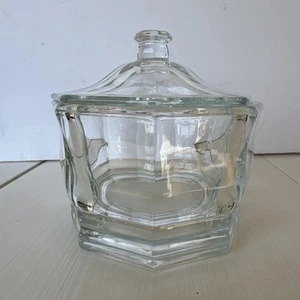 Anthropology lid glass jar 3” Deep 5.5 Diameter - Picture 1 of 6