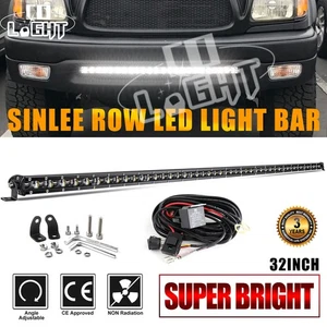 For Toyota Tacoma Hidden Grille Bumper Slim 32"/30" LED Light Bar + Wiring Kit - Picture 1 of 13