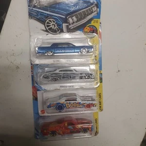 Hotwheels Art Cars Lot Of 4/ El Camino-Dodge Dart-fish'd & chips- Lincoln  - Picture 1 of 6