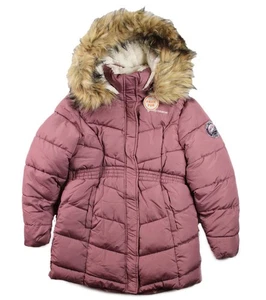 Free Country Womens Puffer Jacket Coat Parka L Quilted 3 in 1 Set Faux Fur Rose - Picture 1 of 13