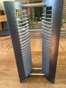 Vintage 25 CD Rack Tower Grey Futuristic Modern Atlantic Storage Design NICE!! - Picture 1 of 5