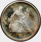 1875 S TWENTY CENT SILVER PIECE   MS62 PCGS  SUPERB REFLECTIVE   PQ  COLOR