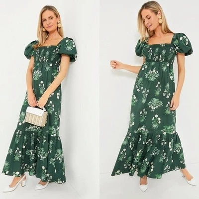 Vestido Tuckernuck Viridian Estampado Ramos Gabrielle XS NUEVO CON ETIQUETAS - Floral Midi Boho Foto 1 de 4