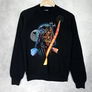 Vintage Star Wars Sweatshirt Boys Large Darth Vader Crewneck 90s Lucasfilm Sci-F - Picture 1 of 17
