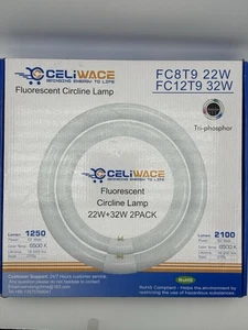 FC8T9/CW 22W and FC12T9/CW 32W Cool White Round Fluorescent Light Bulb. - Picture 1 of 4