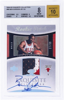 2004 Exquisite Collection Ben Gordon Rookie Patch Auto #88 /99 BGS 8/10 RC - Image 1 of 2