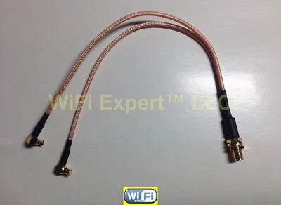 8” SMA Female to 2X MCX L male RF coaxial cable Y type splitter pigtail RG316 US - Image 1 of 2