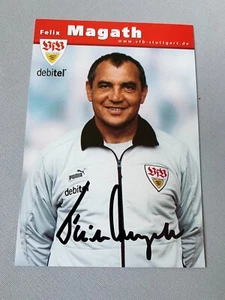 FELIX MAGATH Vize-Weltmeister 1982/86 VFB Stuttgart signed Autogrammkarte 10x15 - Picture 1 of 1